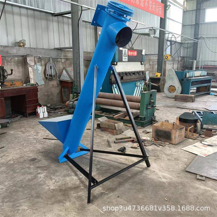 小管径倾斜式螺旋输送机加厚钢管颗粒上料机