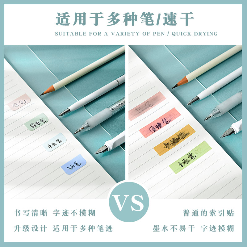 三年二班标签纸质索引贴分类透明标签便签贴纸目录分类贴记号标记