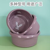 加厚塑料脸盆特大号圆形澡盆宝宝儿童加深洗衣盆家用大中小洗澡盆