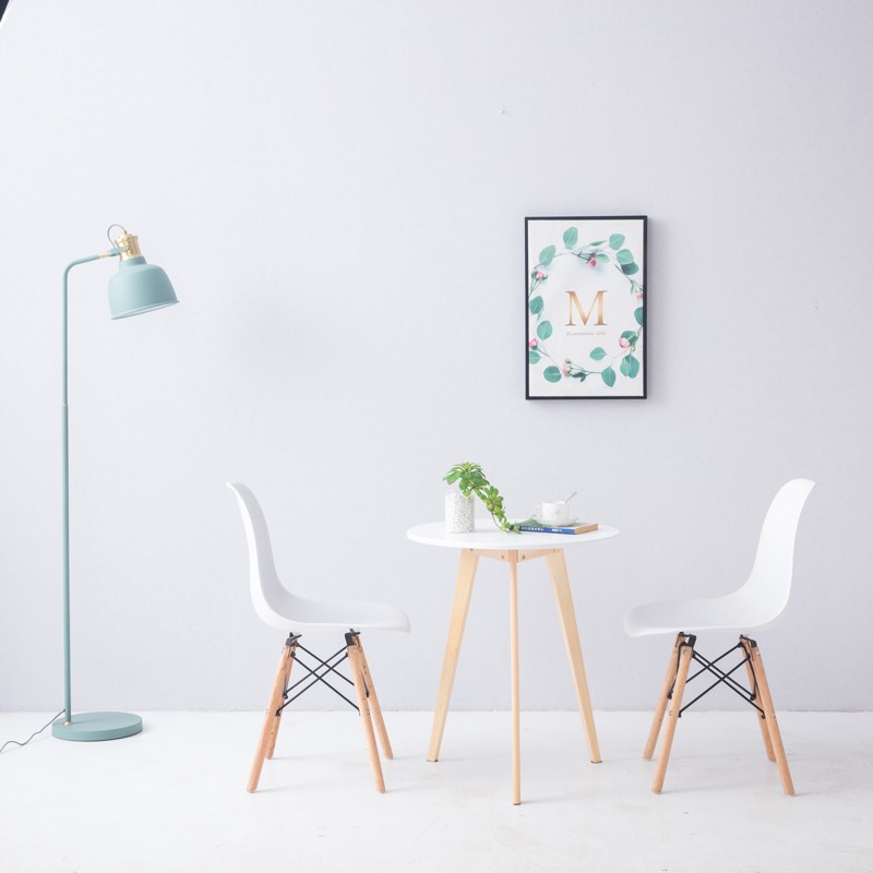 北欧洽谈接待会客桌椅组合时尚简约家用实木小圆桌咖啡奶茶店椅子