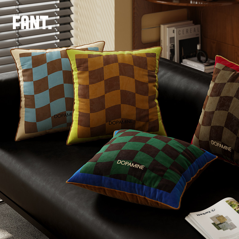 午后柏林中古风沙发抱枕客厅轻奢高级感艺术靠垫腰枕抱枕套不含芯