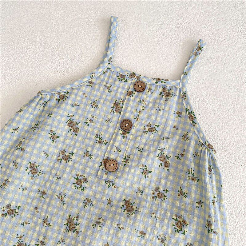 夏季薄款婴幼儿童背带裤3-6-9个月女童宝宝吊带裤1-2周岁工装裤子