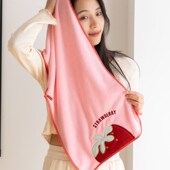 草莓珊瑚绒毛巾家用柔软女吸水面巾洗手间洗脸手巾小清新