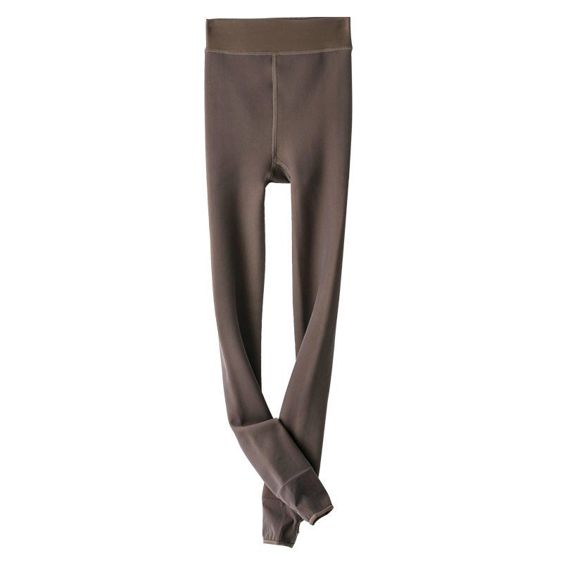 春秋冬空姐灰透肤丝袜黑假透肉打底裤女无缝一体加厚加绒连裤袜薄