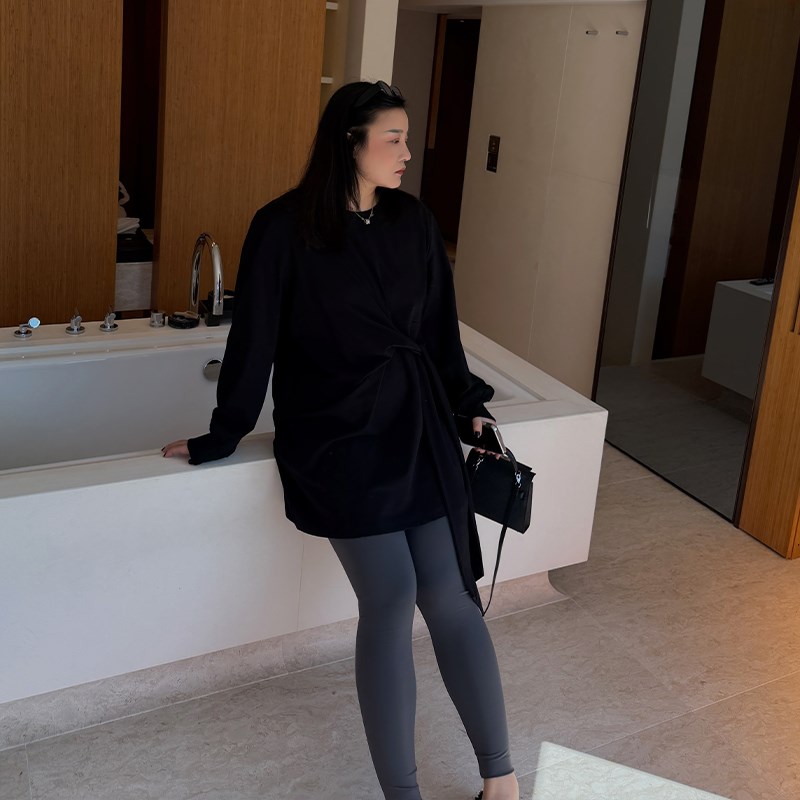 铅笔小鑫大码女装弹力修身高腰瑜伽裤胖MM秋冬加绒保暖打底裤