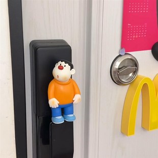 胖虎入户门把手装饰门挡公仔摆件挂件大门外智能密码锁乔迁新居