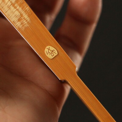 精品浙工名家戚有良纯手工留青雕刻魁星点斗老玉竹扇子竹雕折扇骨