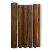 防腐木圆柱户外板材实木木方地板原木柱子圆木立柱室外杉木樟子松