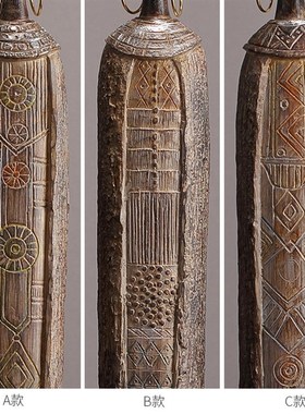 非洲部落艺术女人像头像摆件复古怀旧风格客厅电视柜书房桌面摆件