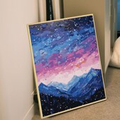 星空高级感数字油画diy填充填色手工绘梵高风景丙烯油彩画装 饰画