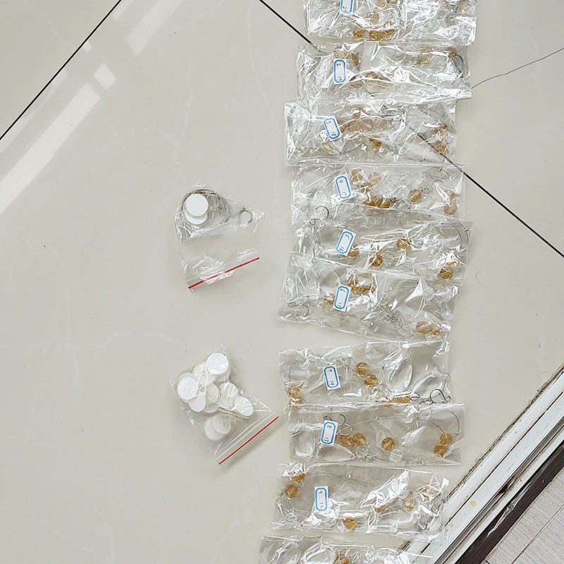 古拉水晶珠帘拱形弧度帘水滴版吊坠015