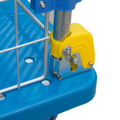 仓库拉货周转车静音折叠四轮快递物料平板车工厂搬运车围栏手推车