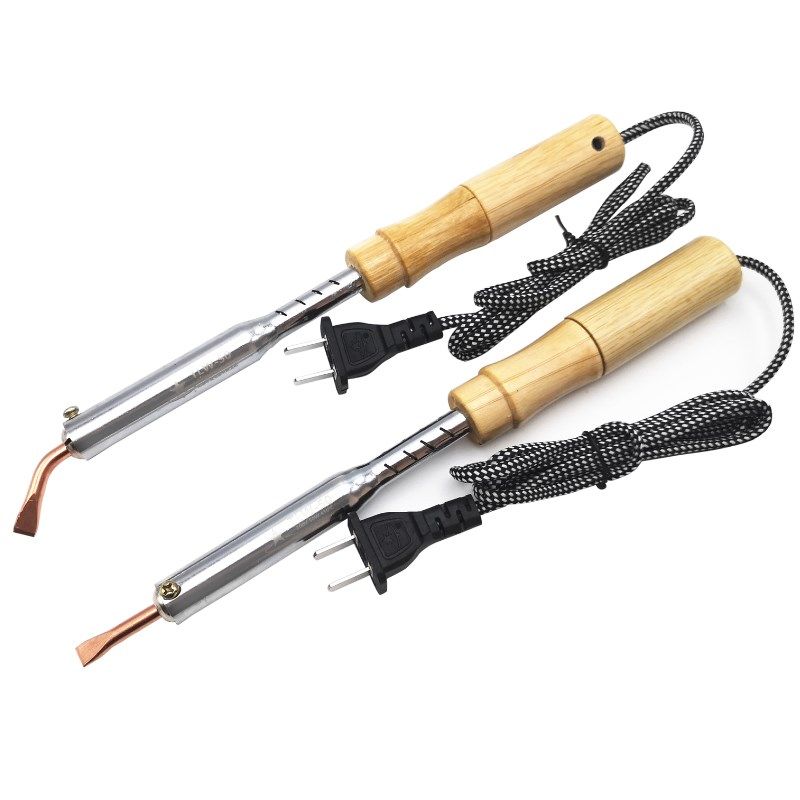 银星木柄紫铜电烙铁工业大电池焊接维修200W300W外热式木柄电烙铁