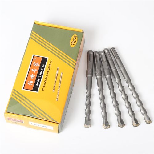 电锤钻头冲击钻头两坑两槽圆柄四坑方柄混凝土水泥墙壁打孔钻150