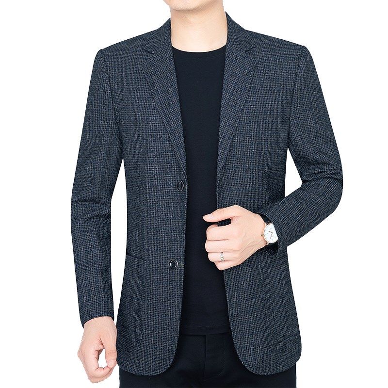 中年男士西装外套春秋薄2024新款爸爸秋季单件中年休闲西服上衣男,男装,休闲西服,淘宝优惠券,粉丝福利购,淘宝优惠卷