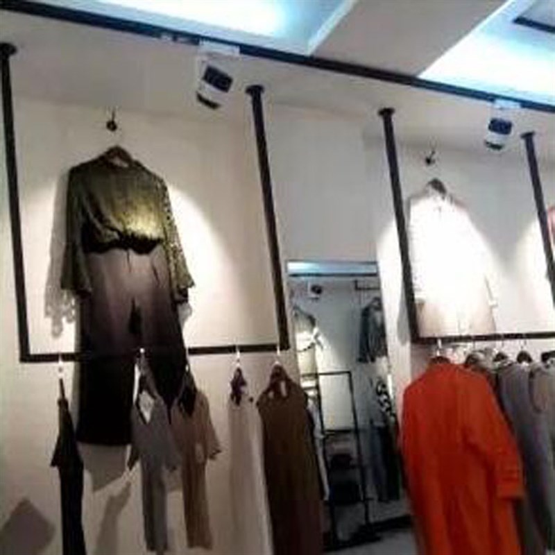 吊杆服装架悬吊式天花板挂衣架子女装店牛仔婚纱吊架悬吊式天花板
