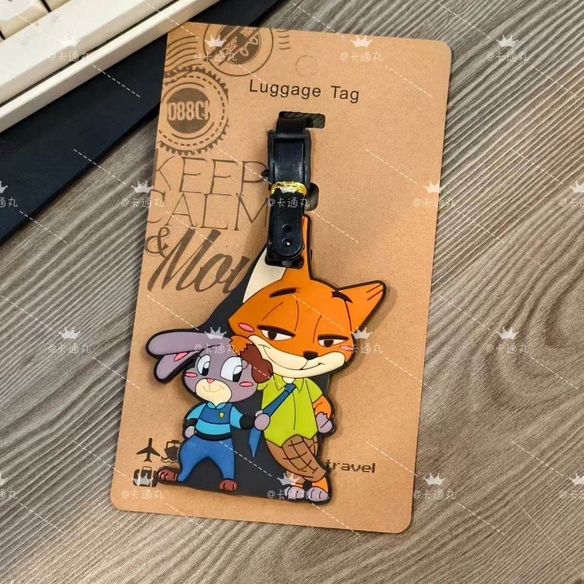 卡通可爱疯狂动物城朱迪尼克行李牌旅行托运箱包信息吊牌挂饰周边,模玩/动漫/周边/娃圈三坑/桌游,动漫挂件/文具,淘宝优惠券,粉丝福利购,淘宝优惠卷