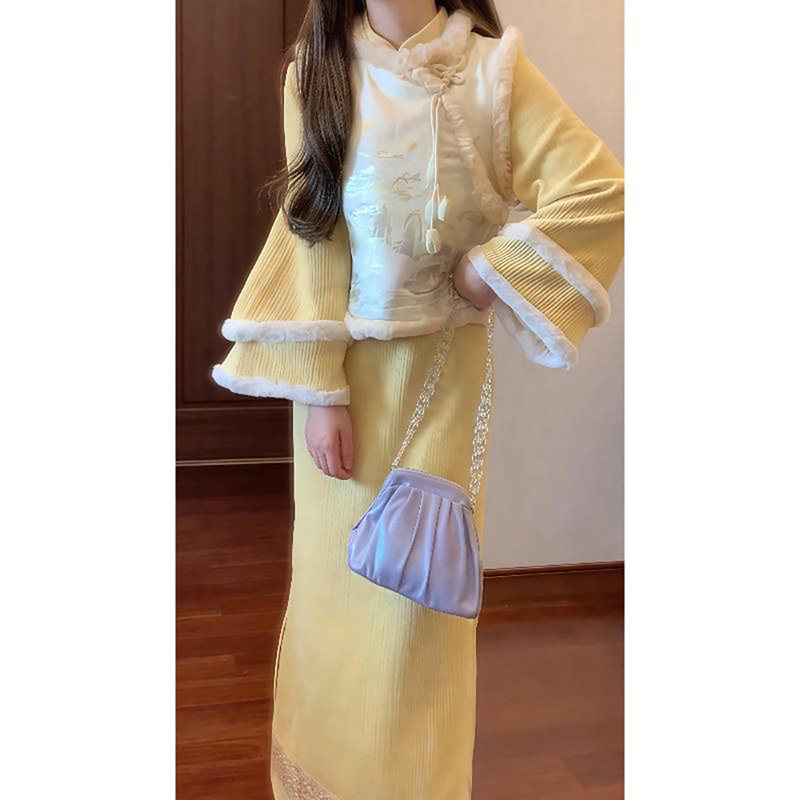 厚款改良旗袍连衣裙日常