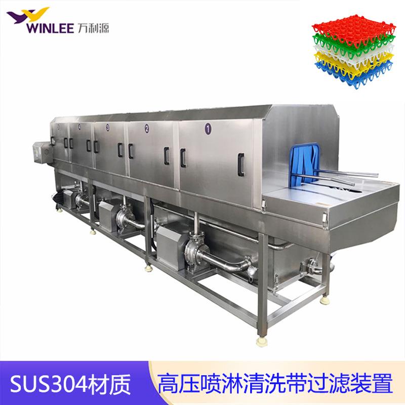 全自动周转筐清洗机可设置碱水洗筐设备多段清洗带烘干洗箱机