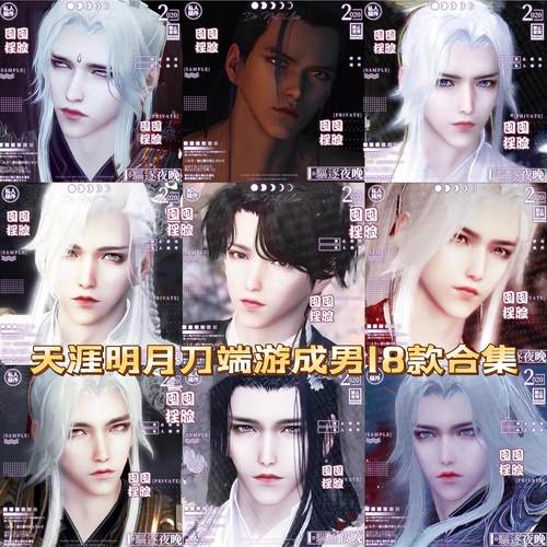 【端游】天涯明月刀OL端游捏脸数据成男18款合集天刀成男宴杀沧溟