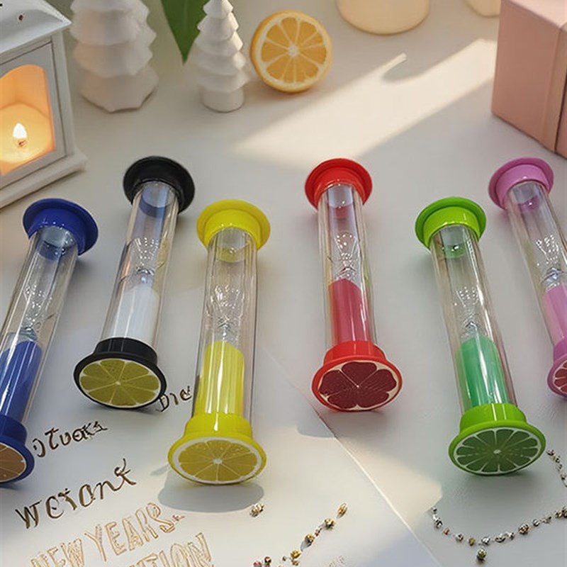 速发可爱水果小圆盖沙漏计时器1-10分钟儿童时间管理学习生活好帮
