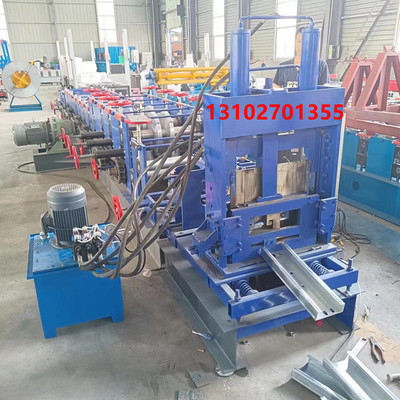 速发C型钢机80-0型条设成檩钢备型机八字筋冲孔小型异型C型钢机