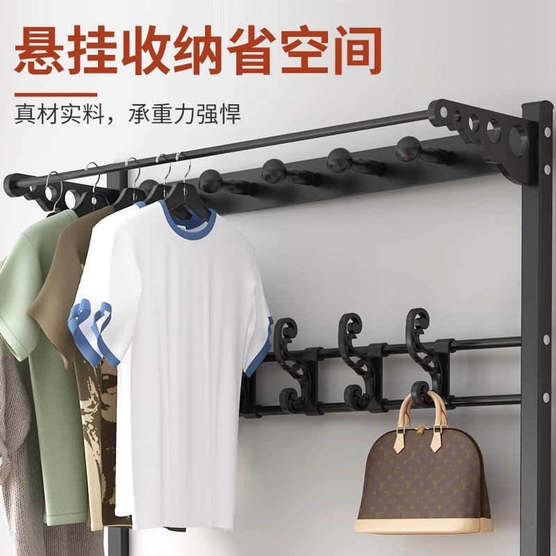 速发鞋架衣帽架一体简易卧室进鞋入户玄关角落家用客厅门柜收纳置