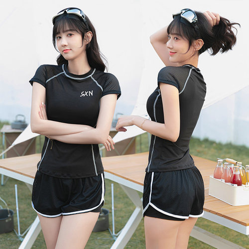 速发分体韩版运装小胸聚拢两生保守学件套温泉泳动遮肚