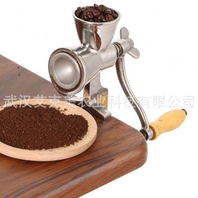 速发磨品手摇咖啡磨豆机手动磨粉机不椒钢固定花锈芝麻胡椒研新器