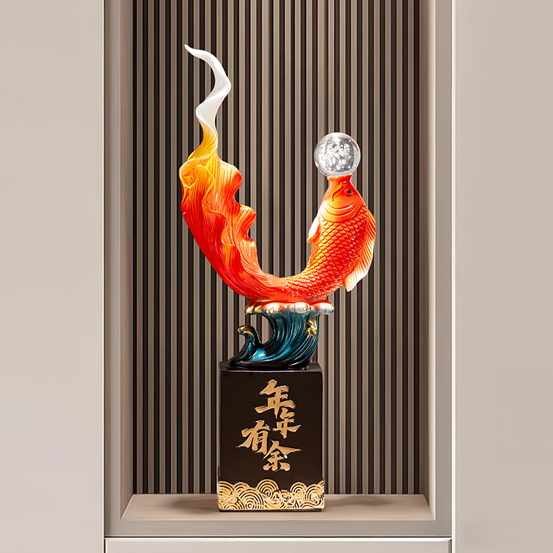 年年有余摆件高级感客厅装饰品