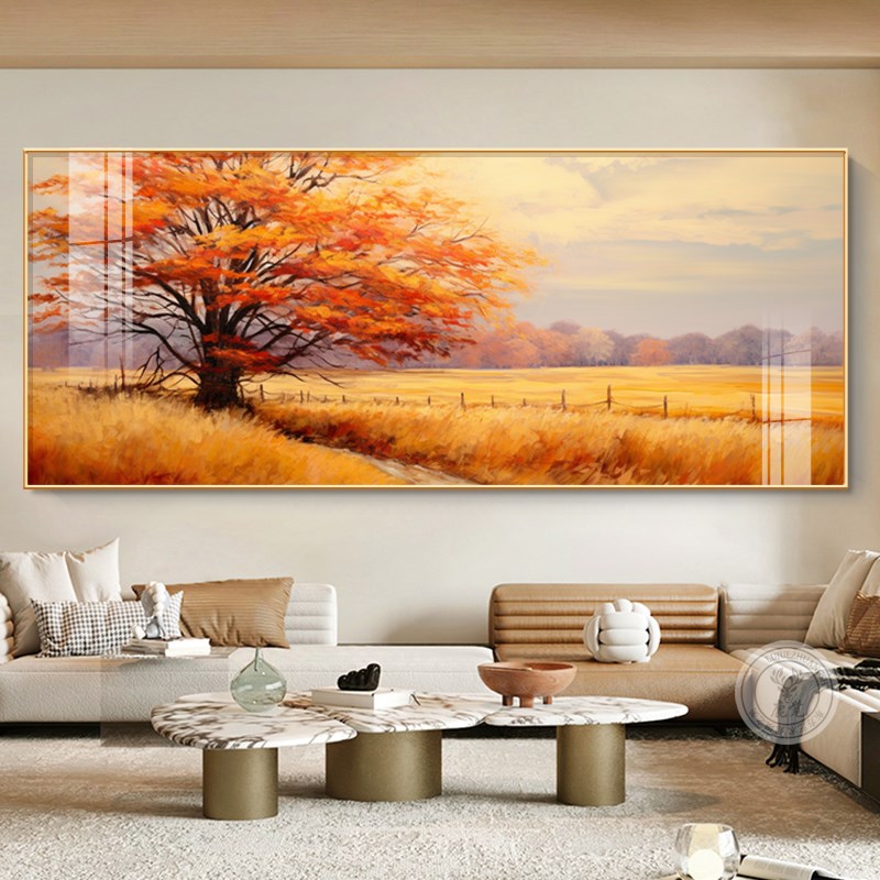 好货参天大树装饰画客厅西墙挂画沙发电视背景墙画大尺寸绿色植物