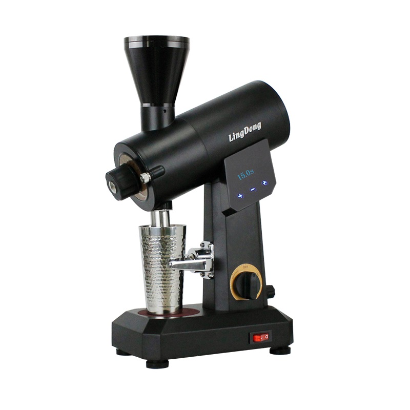 凌动钛合金鬼齿磨豆机单品手冲触屏定时定量咖啡豆研磨机电动