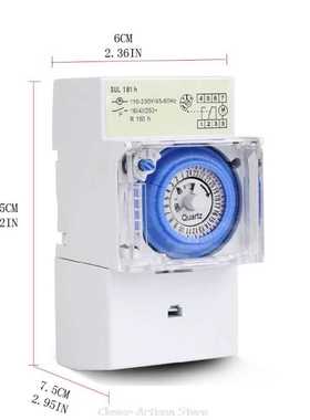 SUL181H Mechanical Timer Switch 220V 16A Din Rail Mount 24H
