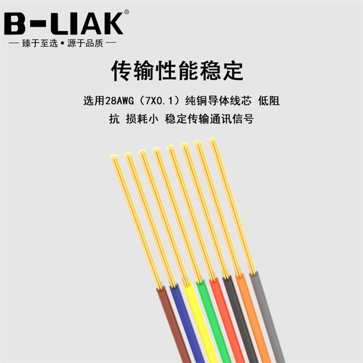 20218lp8c150c8米网线多股芯纯p8c全铜铜多8c扁平线全纯铜p整卷