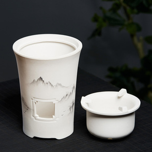 新品陶瓷煮茶炉炭炉煮茶器温茶器加热炉碳炉子炭火炉碳火风炉围炉