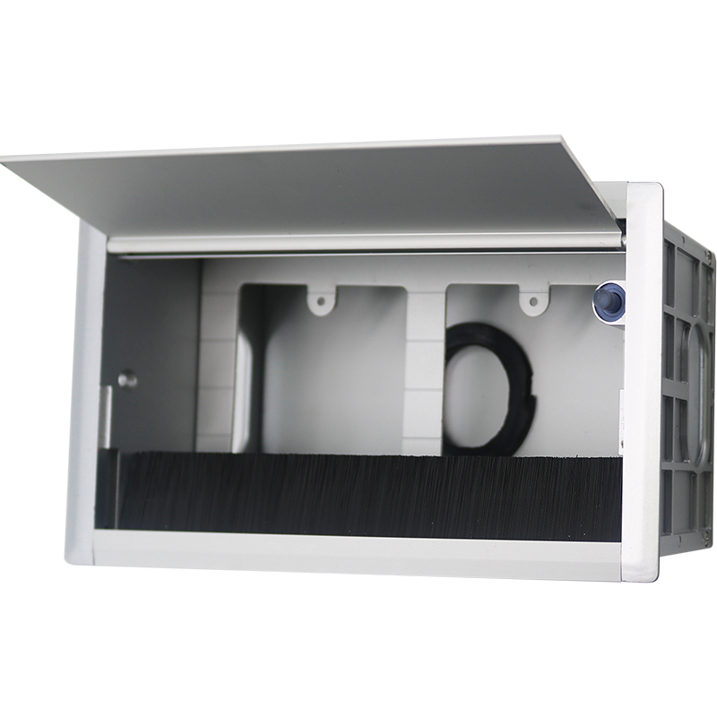 铝合金理线盒穿理线盒线孔盖电脑线盖桌面走线孔盖毛刷理线盒86面