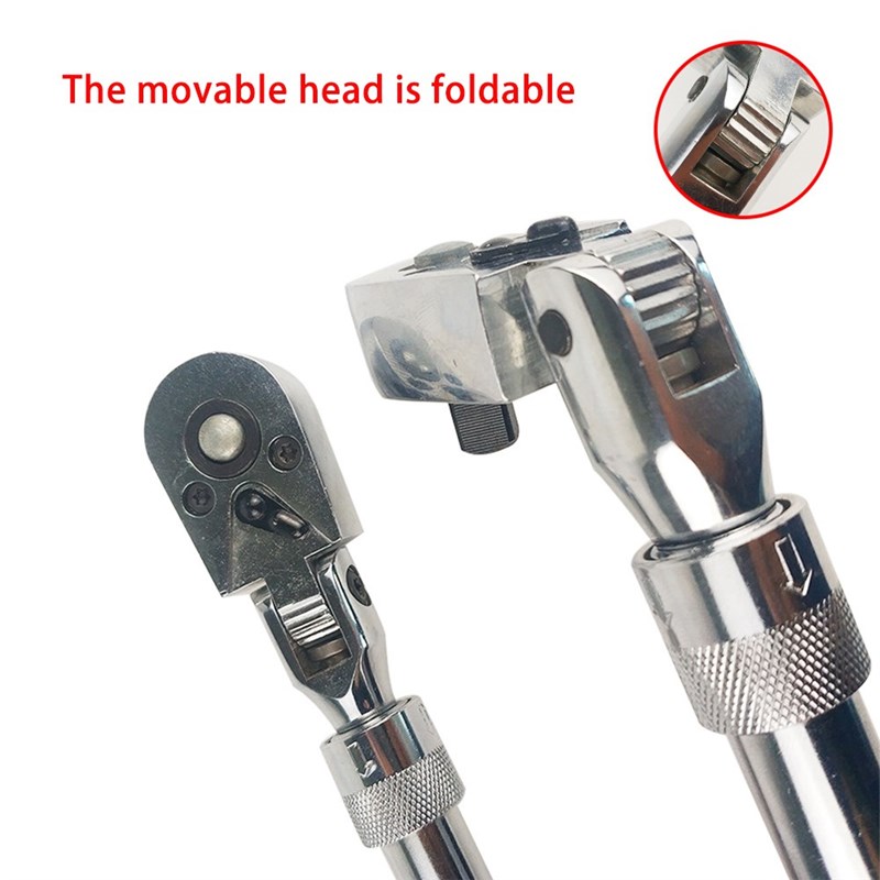 Retractable 1/4 3/8 1/2inch Ratchet Wrench 72 Teeth Exten