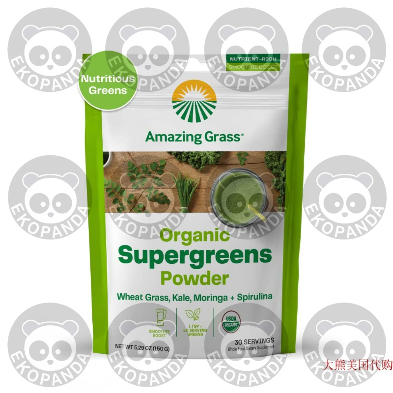 Amazing Grass, Organic Supergreens with Moringa, Kale,5.29oz