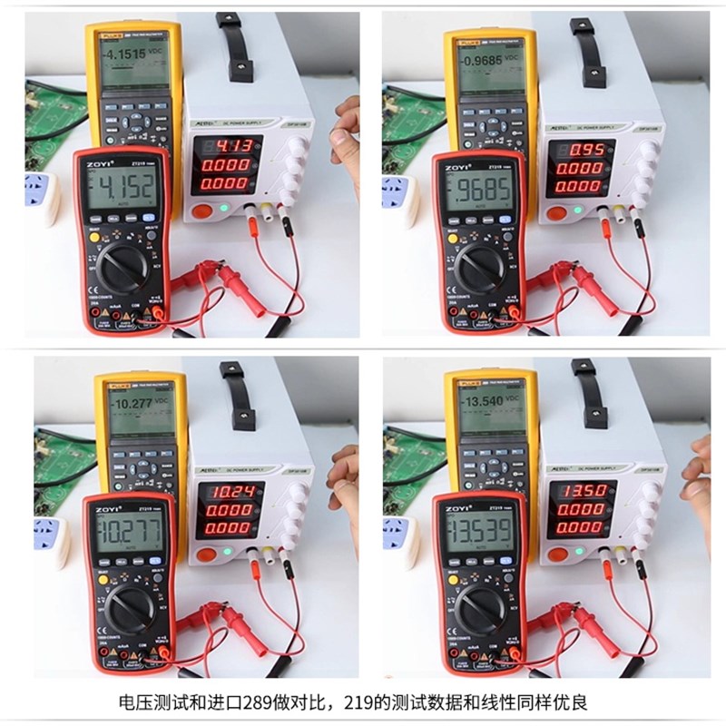 ZT219万用电表量程真有w烧自动。半防万用电表四位高精度效值VC17