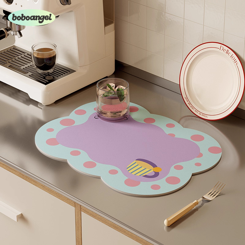 波点可爱风厨房台面沥水垫