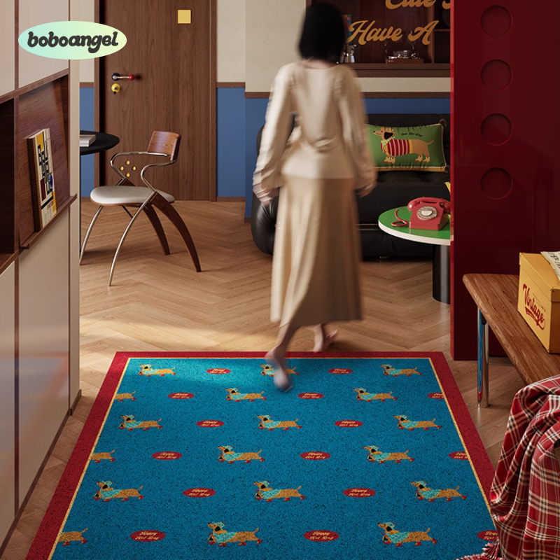 美拉德小狗丝圈入户门地垫