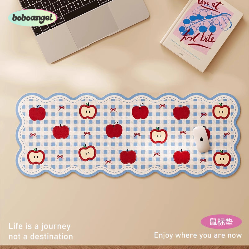 甜果格调卡通可爱超大号鼠标垫女生高颜值轻奢高级感键盘垫桌面垫
