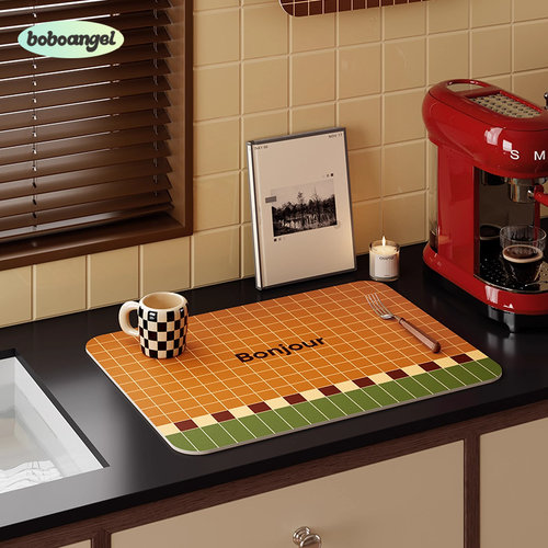 布拉格高级感厨房台面沥水垫