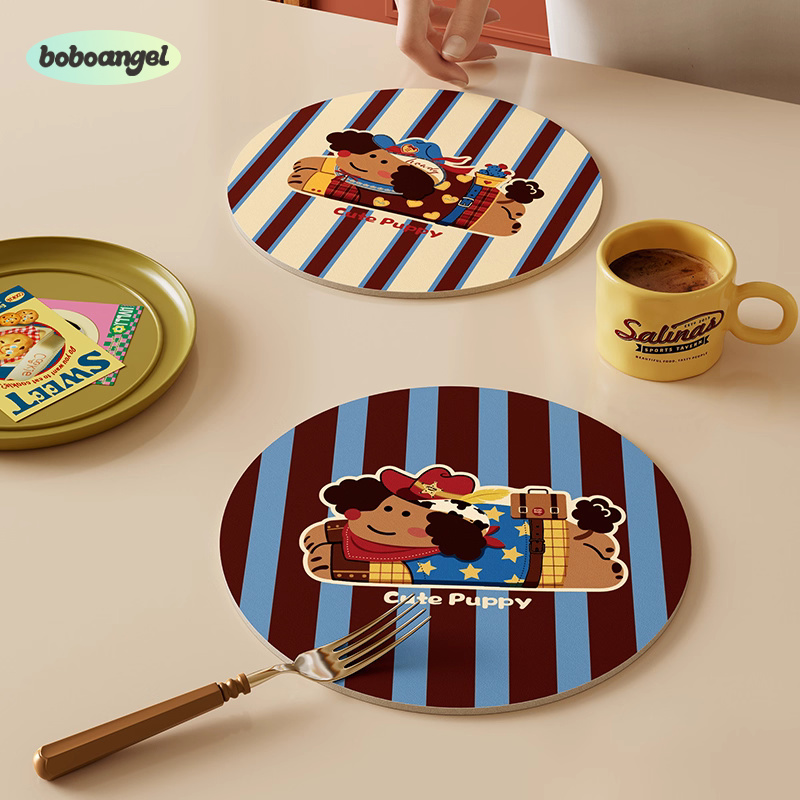 BoBoAngel结婚红色喜庆圣诞杯垫