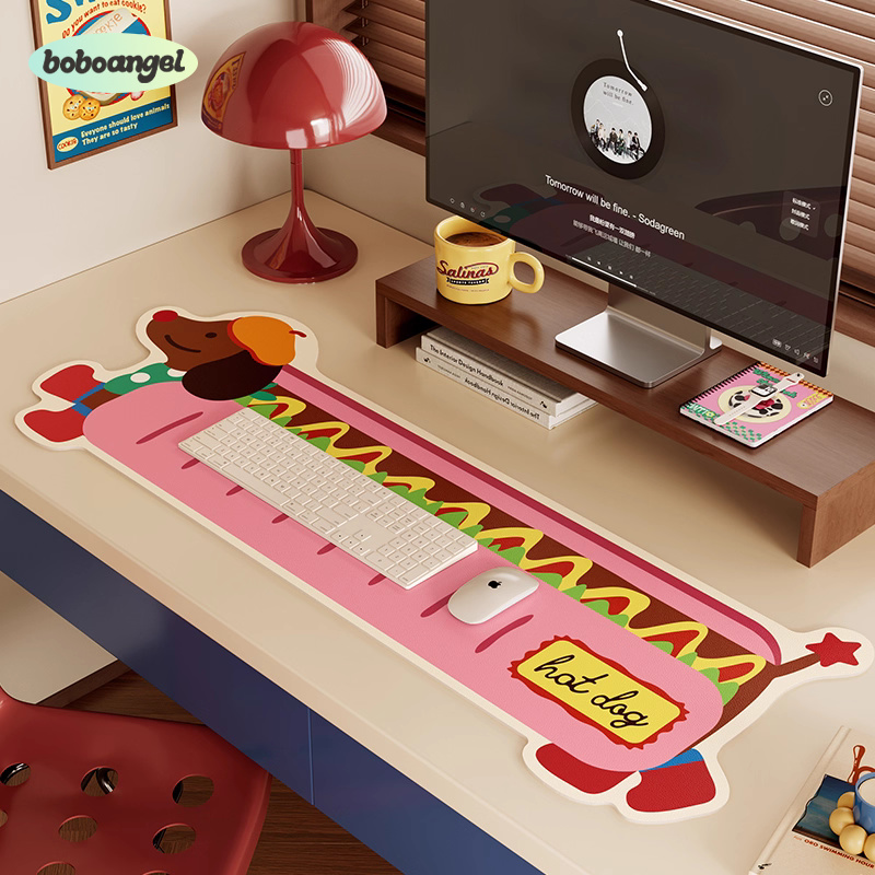 热狗派对女生可爱超大鼠标垫