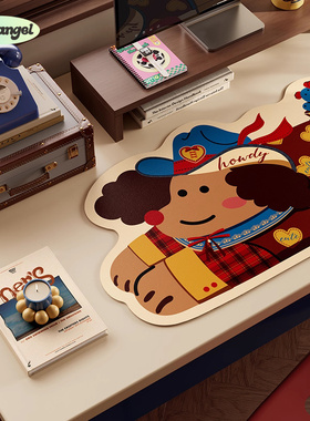 小狗麦琪结婚红色鼠标垫超大桌垫大号喜庆办公工位女生桌面电脑垫