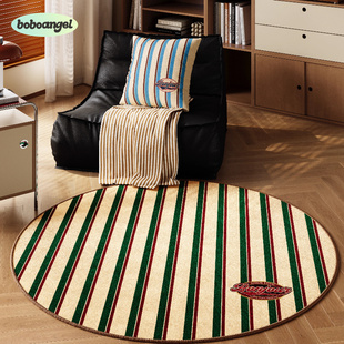 珀斯海岸地毯客厅中古风餐桌转椅圆形满铺地垫定制卧室床边地垫子