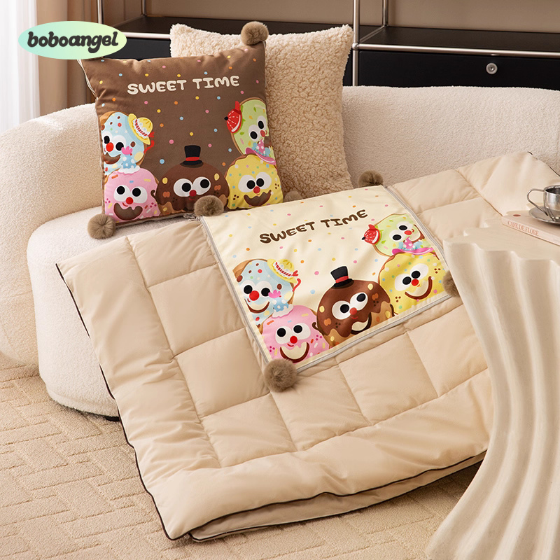 甜豆点心美式抱枕被子