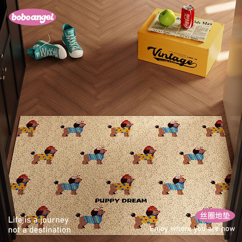 曲奇小布入户地垫丝圈耐脏免洗脚垫地毯进门垫子玄关门口外可裁剪