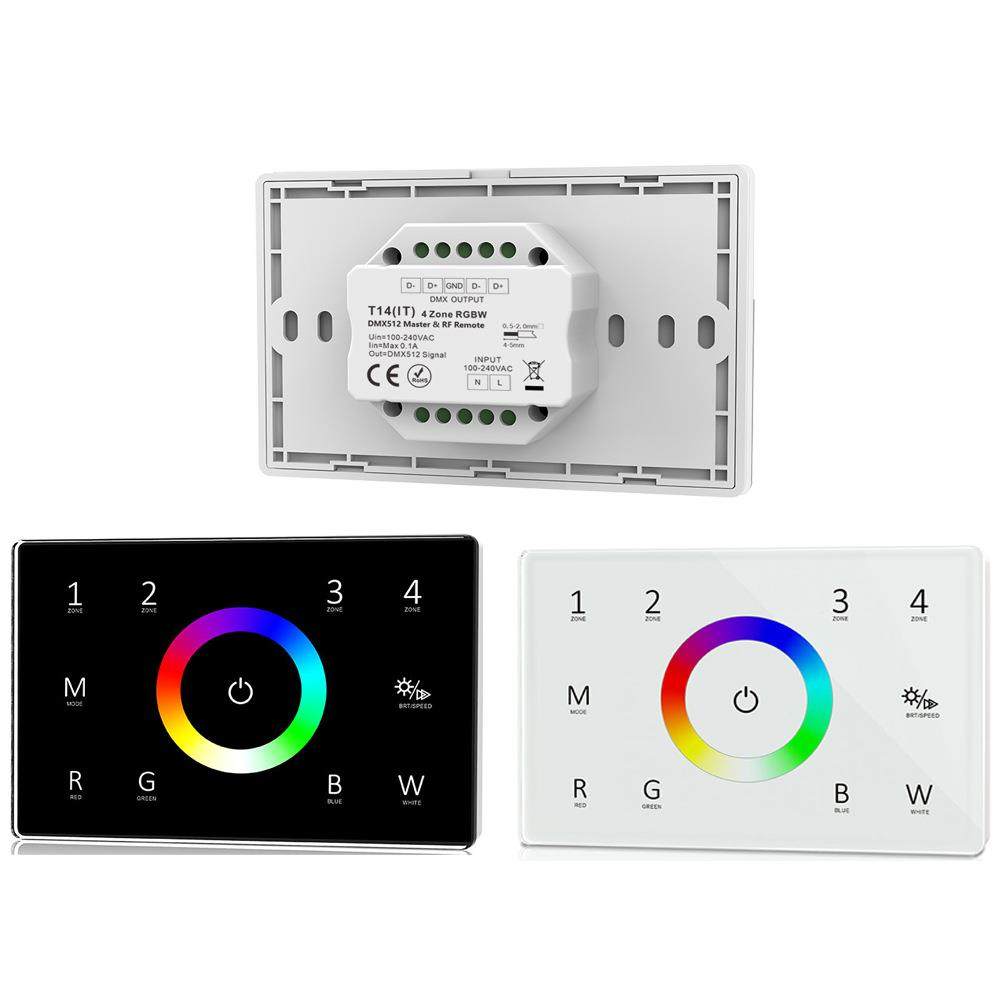 触摸⾯板4区RGBW DMX512主控118型 T14(IT) 10动态可控制多接收器,3C数码配件,其它配件,淘宝优惠券,粉丝福利购,淘宝优惠卷